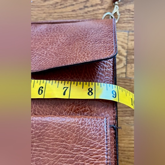 Vintage 70’s Pebbled Leather w Locking Brass Hardware OG Keys Briefcase Mailbag - Picture 14 of 17